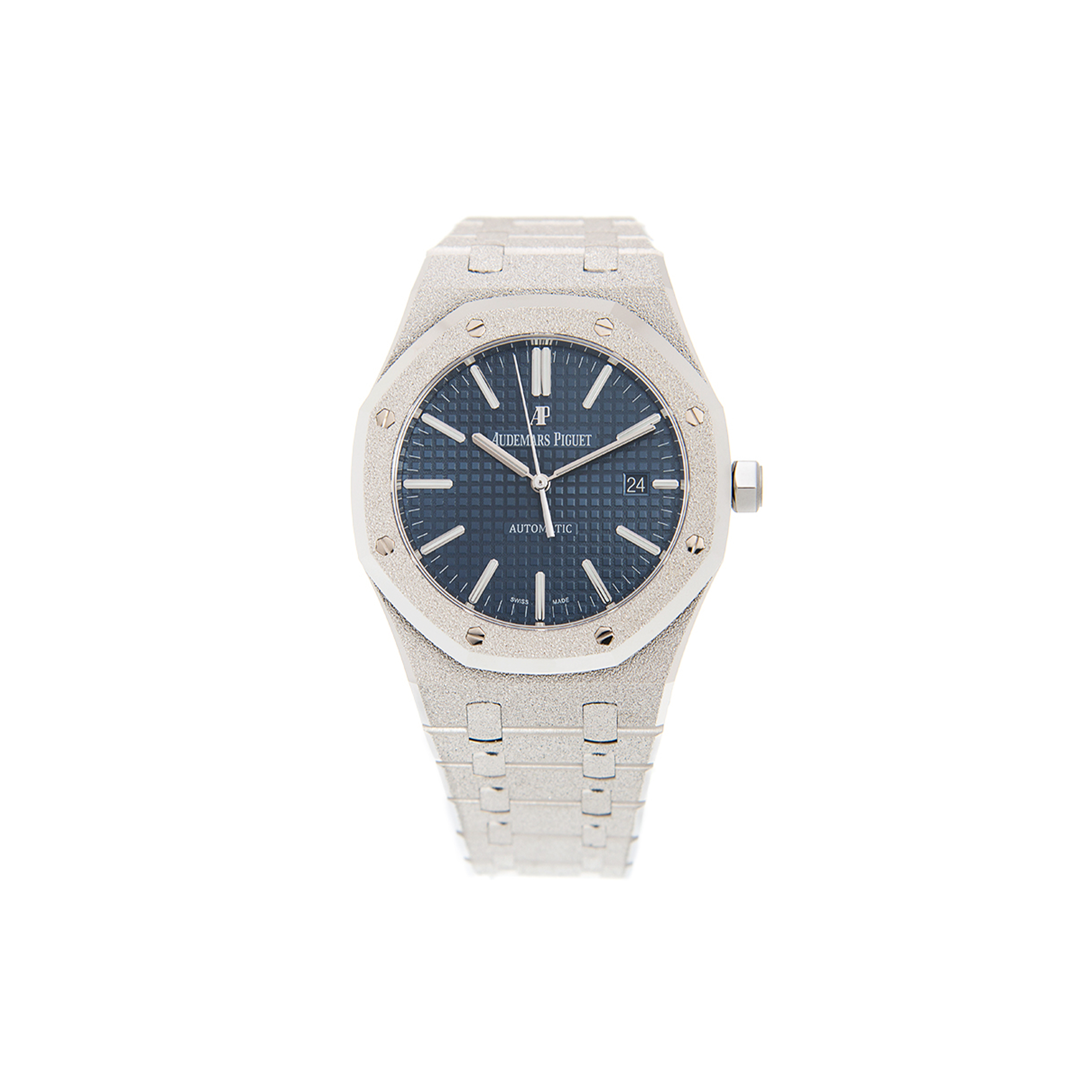 audemars P*g*et royal oak 37mm blue dial watch 15454